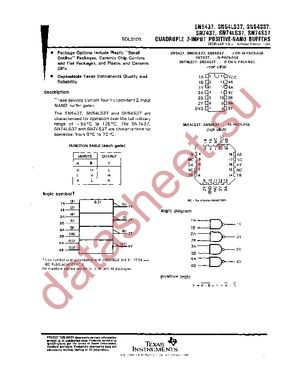 SN74S37DRG4 datasheet  